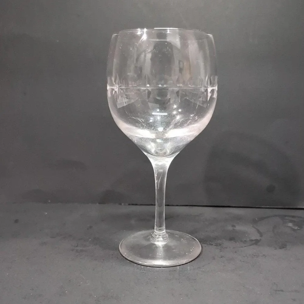 Lenox Candleglow Lead Crystal Wine Goblet, Vintage Clear Cut Stemware, Drinkware